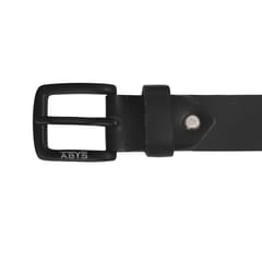 ABYS Genuine Leather Belt For Men(Black)-B04