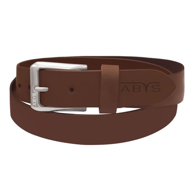 ABYS Genuine Leather Belt For Men(Brown)-B05