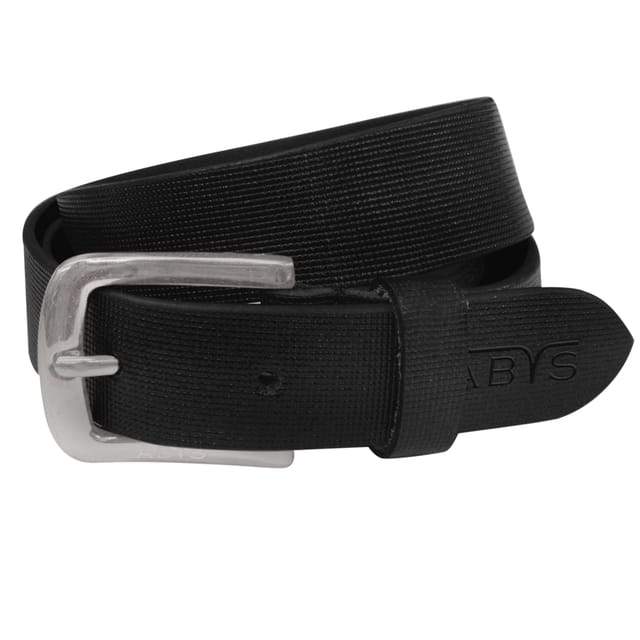 ABYS Genuine Leather Belt For Men(Black)-B09