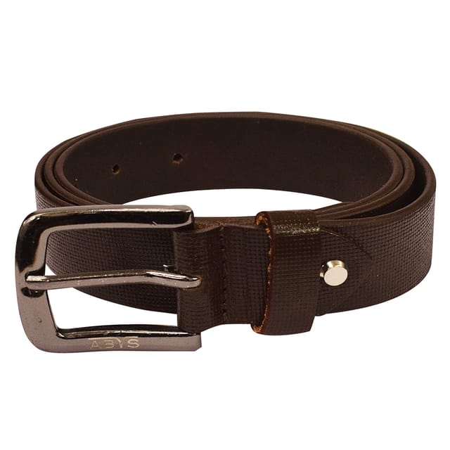 ABYS Genuine Leather Belt For Men(Brown)-B09