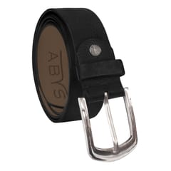 ABYS Genuine Leather Belt For Men(Black)-B14