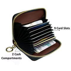 VEGAN Artificial Leather RFID Protected Coffee Card Holder-Wallet for Women
