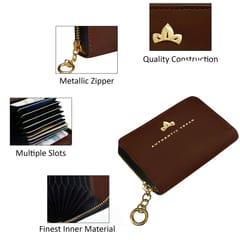 VEGAN Artificial Leather RFID Protected Coffee Card Holder-Wallet for Women