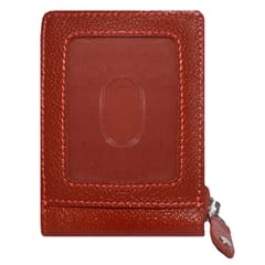 ABYS Genuine Leather Light Brown Card Holder[with RFID Protection]