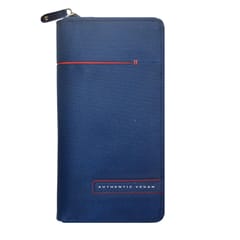 VEGAN Artificial Leather Blue & Red Card Holder For Women