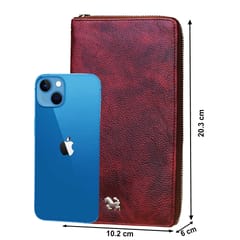 MATSS Artificial Leather RFID Protected Document Holder[Burgundy]