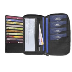 ABYS Genuine Leather RFID Protected Black Document Holder
