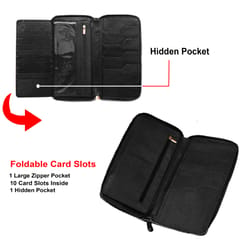 ABYS Genuine Leather RFID Protected Black Document Holder