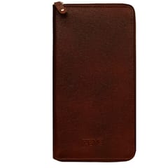 ABYS Genuine Leather Dark Brown RFID Protected  Document Holder For Men And Women-(5117DB)