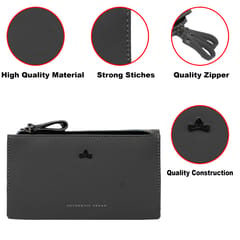 VEGAN Artificial Leather Clutch for Women[Dark Grey]