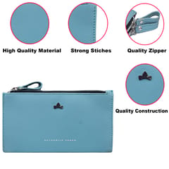 VEGAN Artificial Leather Clutch for Women[Sky Blue]