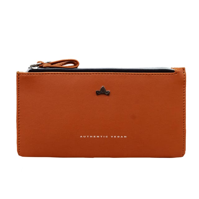 VEGAN Artificial Leather Clutch for Women[Orange]
