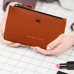 VEGAN Artificial Leather Clutch for Women[Orange]