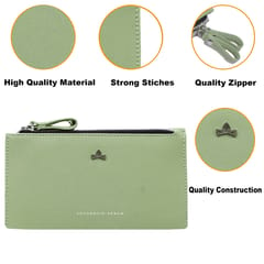 VEGAN Artificial Leather Clutch for Women[Green]