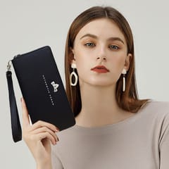 VEGAN Leather RFID Protected Black Wallet/Purse/Clutch/Handbag For Women