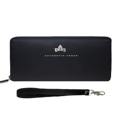 VEGAN Leather RFID Protected Black Wallet/Purse/Clutch/Handbag For Women