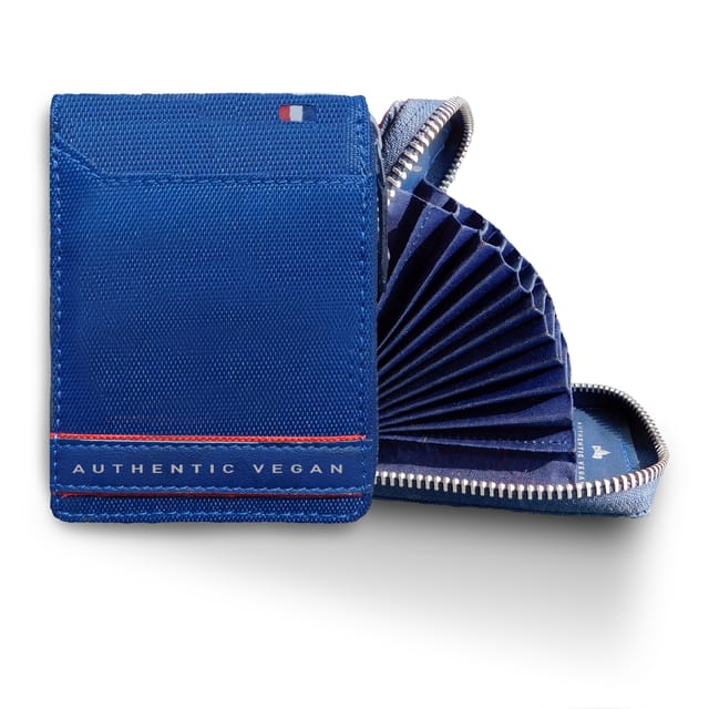 VEGAN Leather RFID Protected Blue Credit/Debit Card Holder For Men & Women