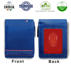 VEGAN Leather RFID Protected Blue Credit/Debit Card Holder For Men & Women