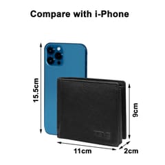 ABYS RFID Protected Genuine Leather Black Wallet For Men