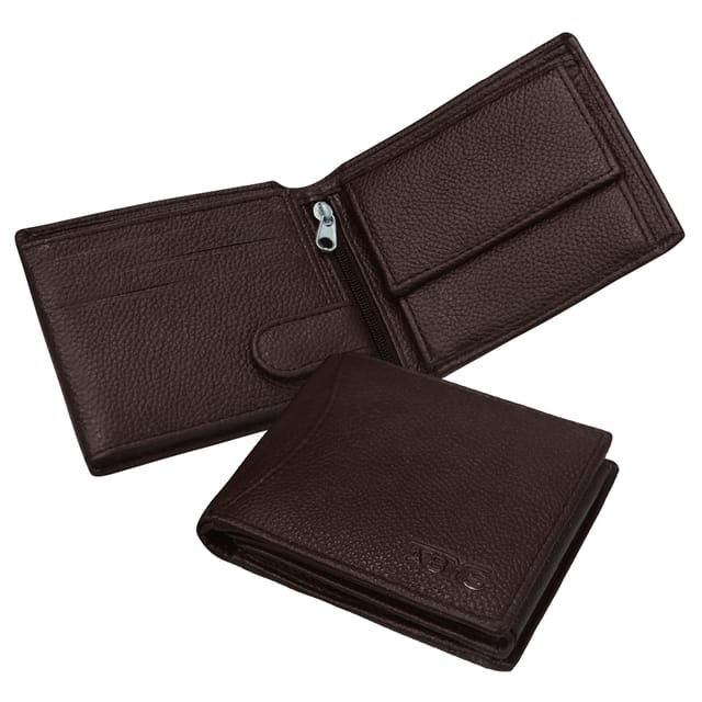 ABYS RFID Protected Genuine Leather Coffee Wallet For Men