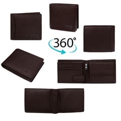 ABYS RFID Protected Genuine Leather Coffee Wallet For Men