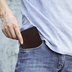 ABYS RFID Protected Genuine Leather Coffee Wallet For Men
