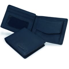 ABYS Genuine Leather RFID Protected Blue Wallet For Men