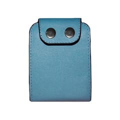ABYS Genuine Leather RFID Protected Sky Blue Card Holder Wallet For Men & Women