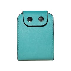 ABYS Genuine Leather RFID Protected Teal Card Holder Wallet For Men & Women