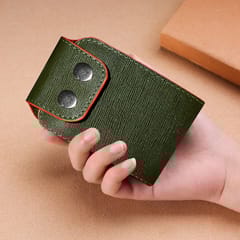 ABYS Genuine Leather RFID Protected Green Card Holder Wallet For Men & Women