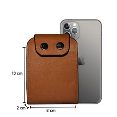 ABYS Genuine Leather RFID Protected Tan Card Holder Wallet For Men & Women