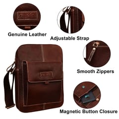 ABYS Genuine Leather Messenger Bag For Men And Women