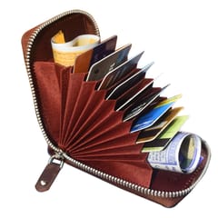 ABYS Leather Unisex Card Holder (Credit & Debit Card Holder-Brown)