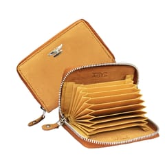 ABYS Genuine Leather RFID Protected Credit Card Holder(Tan)
