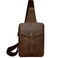 ABYS Genuine Leather Chest Bag for Men & Women (Tan)