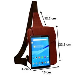 ABYS Genuine Leather Chest Bag for Men & Women (Light Brown)