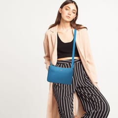 ABYS Genuine Leather Sling Bag for Women[Sky Blue]
