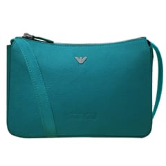 ABYS Genuine Leather Sling Bag for Women[Teal]