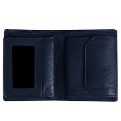 ABYS Genuine Leather RFID Protected Men Blue Wallet/Purse/Money Bag