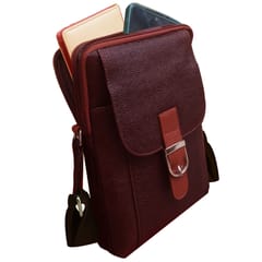 ABYS Genuine Leather Dark Brown Sling & Cross-Body Bag ||Messenger Bags For Men And Women