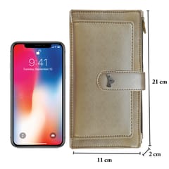 VEGAN Leather Women Cream Clutch/Handbag/Purse/Travel Organiser
