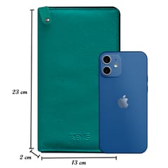 ABYS Genuine Leather Teal RFID Protected  Document Holder For Men And Women-(5117TL)
