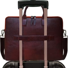 ABYS Genuine Leather Brown 15.6 inch Laptop Messenger and Shoulder Bag for Men and Women|Office Bag|Travel Bag|Laptop Bag(AS8603ABDB)