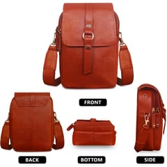 ABYS Genuine Leather Sling | Messenger | Cross Body | Travel Bag For Men & Women