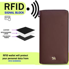 MATSS Artificial Leather RFID Protected Passport Holder[Coffee]