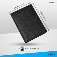 ABYS Genuine Leather Card Holder Wallet for Men & Women | RFID Protection | Unisex Card Case