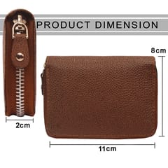 ABYS Genuine Leather Tan Card Holder