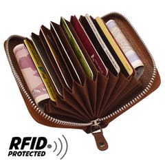 ABYS Genuine Leather Tan Card Holder