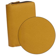 ABYS Genuine Leather Yellow Card Holder