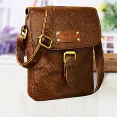 ABYS Genuine Leather Tan Messenger Bag
